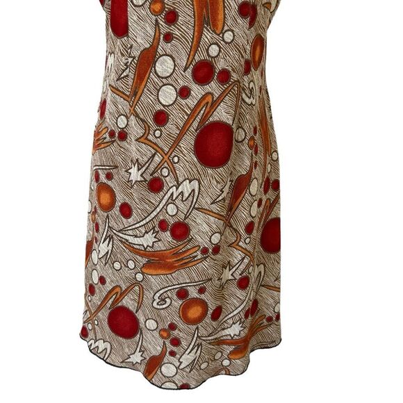 Rare Vintage 90s Retro Y2K Abstract Stretchy Spaghetti Strap Mini Dress - Picture 3 of 15